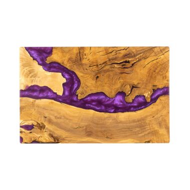 Platter | Made of olive wood and resin | Purple Pearl